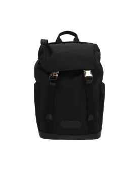 Smooth Leather Nylon Backpack