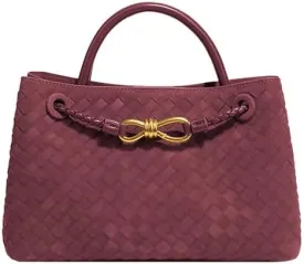 Suede Woven Tote Bag for Women PU Leather Crossbody Bag Shoulder Bag Casual Handbag Satchel for Work Travel 2025