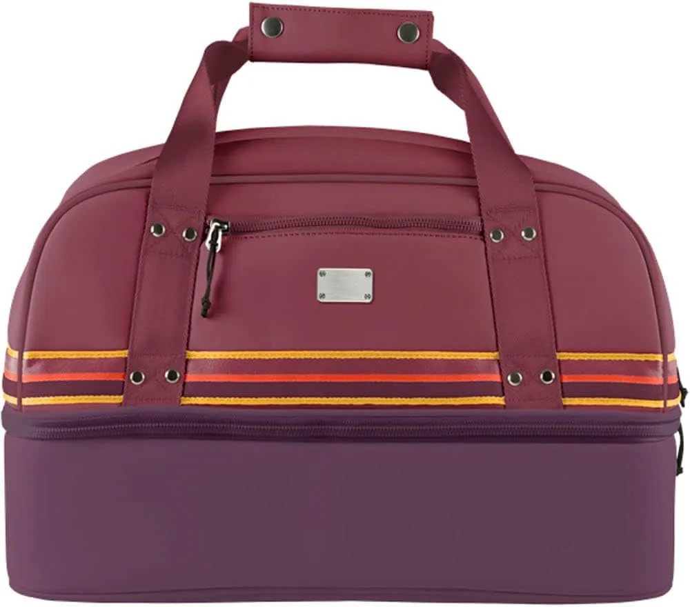 Sun Mountain Mid-Stripe Boston Bag - Port-Brick-Gold