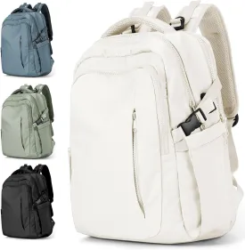 suwasp Large Travel Backpack for Women Men Airline Approved Carry On Personal Item Backpack Bag Frontier Airlines Personal Item Bag Flight Approved Luggage Backpack - White