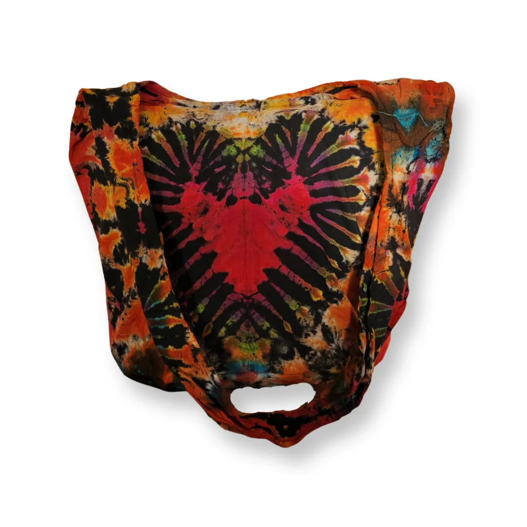 Tie Dye Bag Purse Hobo Crossbody Sling Shoulder Messenger Bags Top Zip Heart colorful