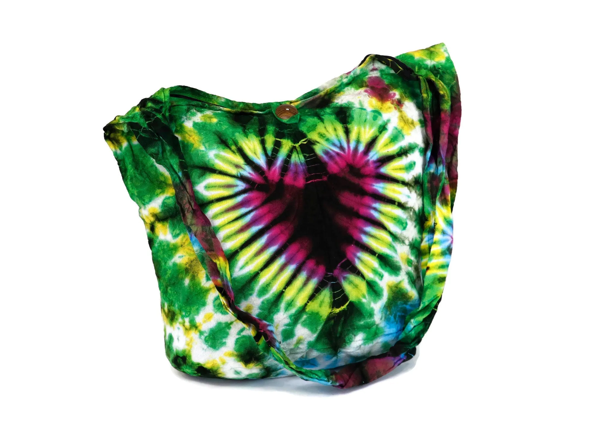 Tie Dye Bag Purse Hobo Crossbody Sling Shoulder Messenger Bags Top Zip Heart colorful