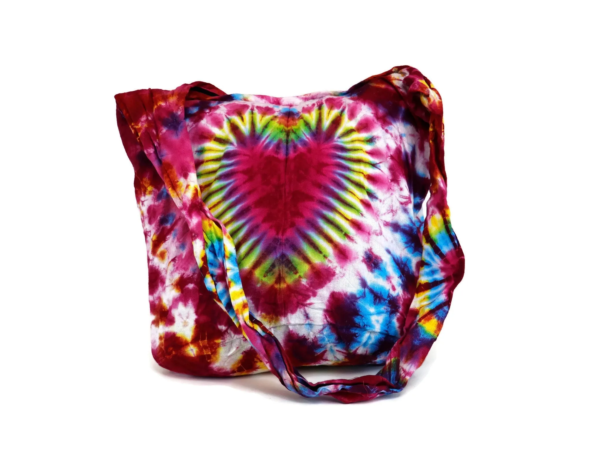 Tie Dye Bag Purse Hobo Crossbody Sling Shoulder Messenger Bags Top Zip Heart colorful