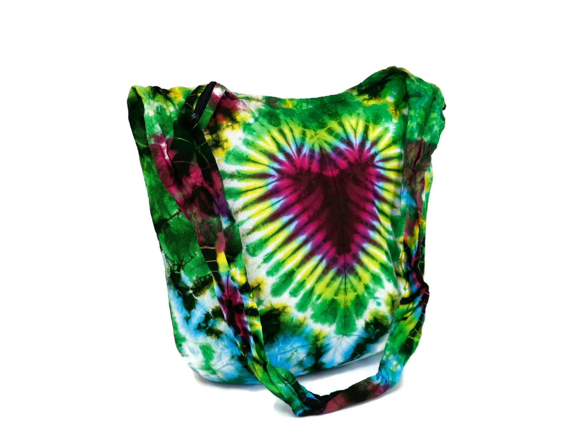 Tie Dye Bag Purse Hobo Crossbody Sling Shoulder Messenger Bags Top Zip Heart colorful