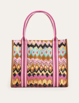 Tilda Canvas Tote Bag-Multi, Ikat