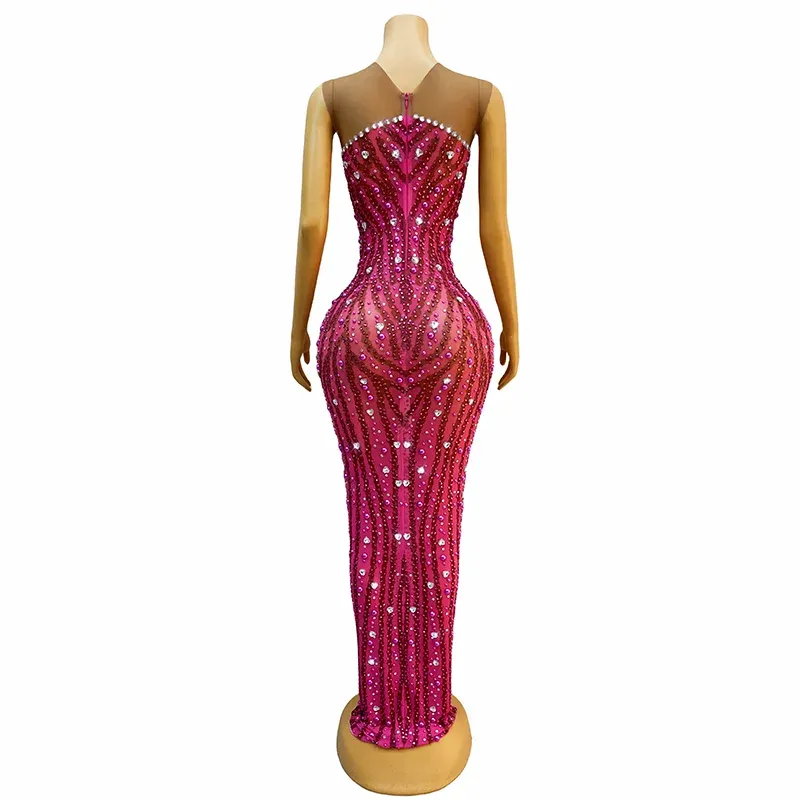 Trend4us Women's Sparkling Crystal Gala Evening Gown