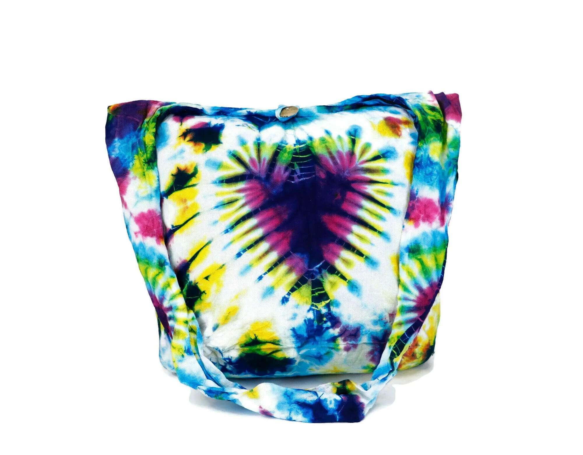 Unisex Handmade Tie Dye Purse sling purse Top zippered pocket stash/cell phone pocket hippy gypsy Bohemian Cotton Crossbody Messenger Bags