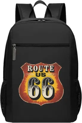 Vintage Route 66 Backpack 17 Inch For Travel Laptops Backpack