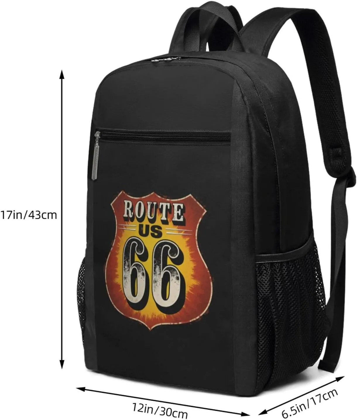 Vintage Route 66 Backpack 17 Inch For Travel Laptops Backpack