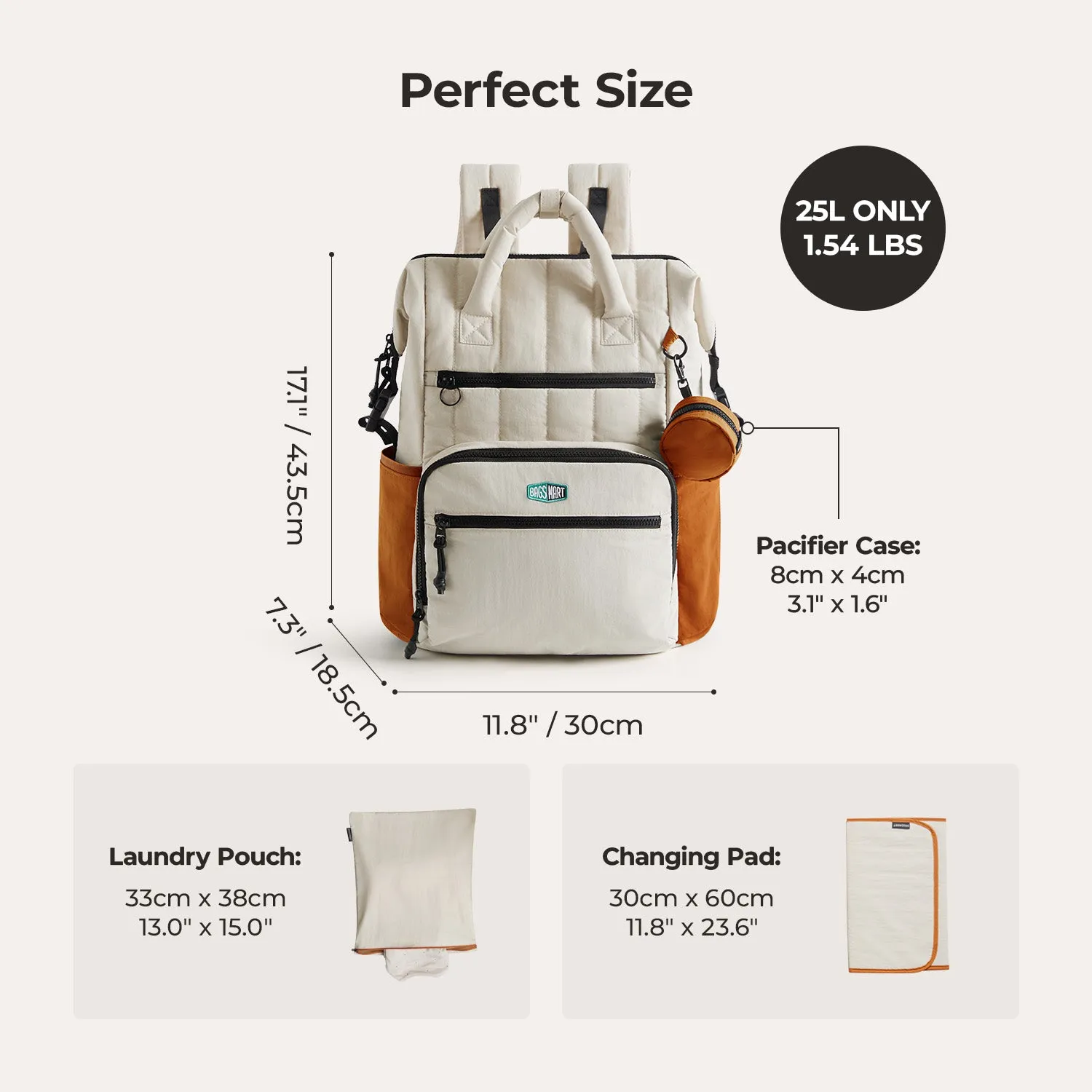 Walker 25L Featherlight Travel Diaper Backpack