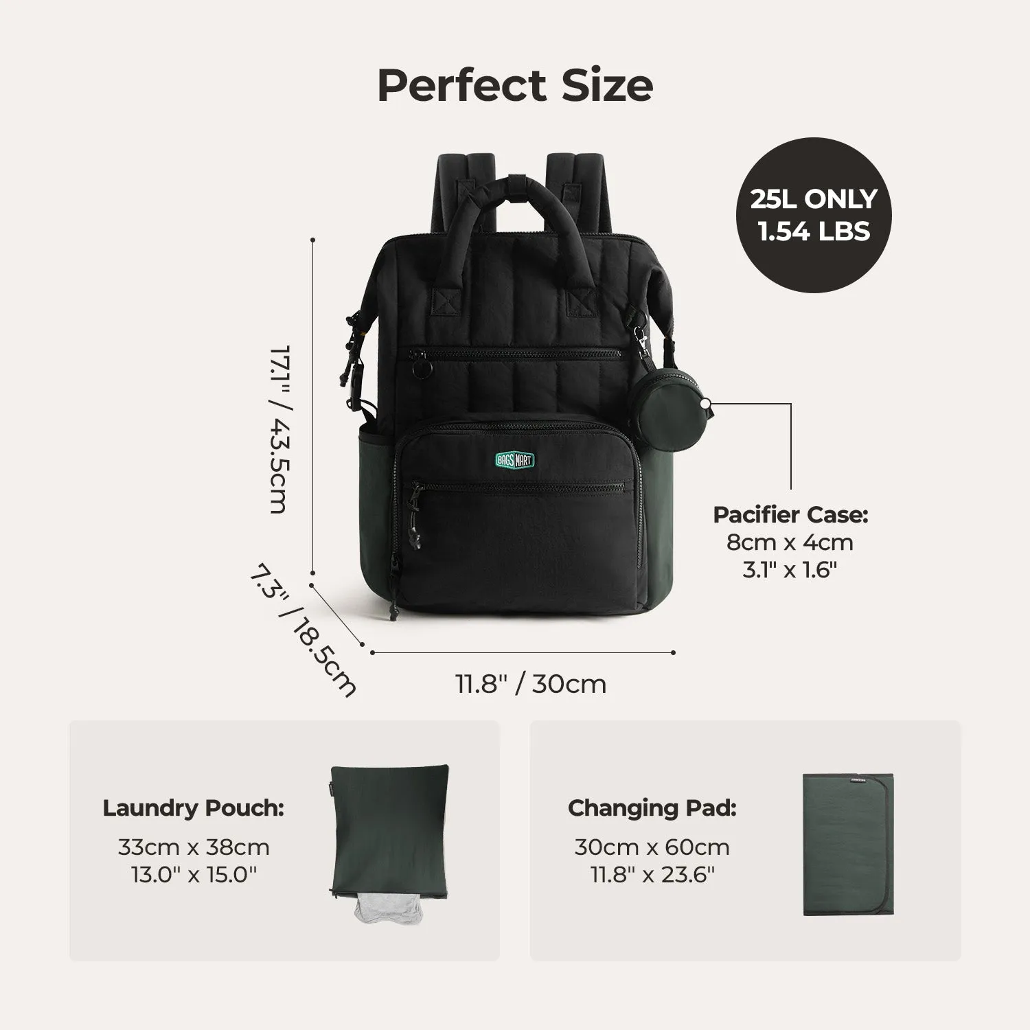 Walker 25L Featherlight Travel Diaper Backpack