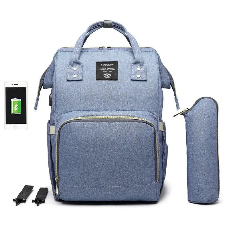 Waterproof Diaper Bag with USB Charging Port