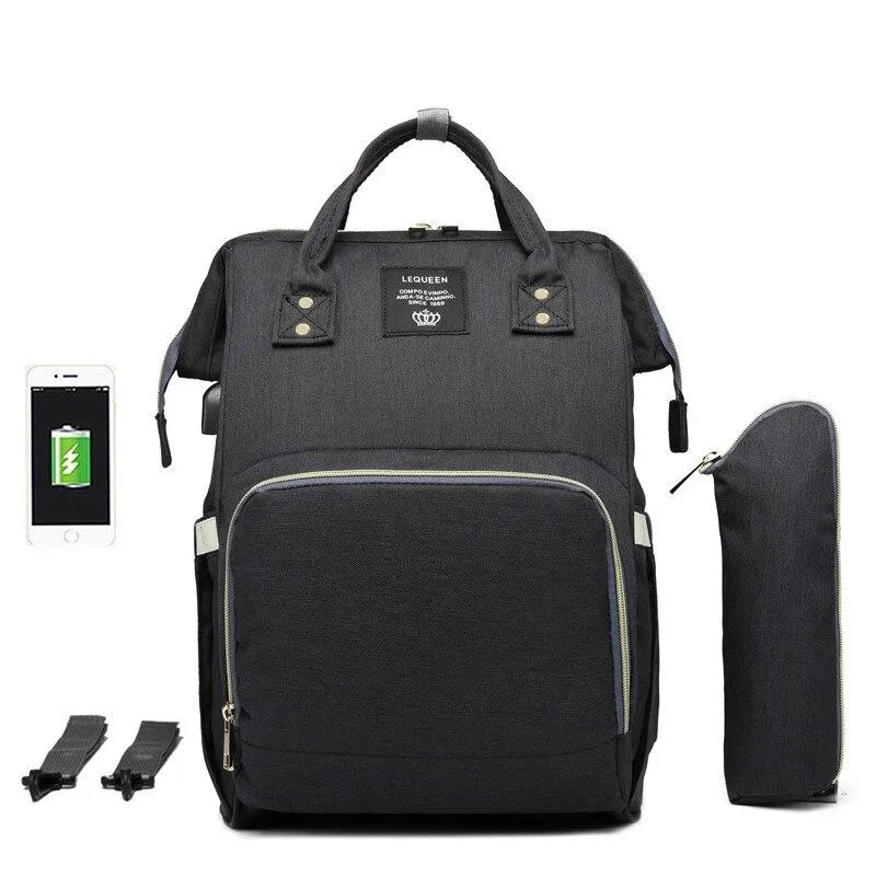 Waterproof Diaper Bag with USB Charging Port