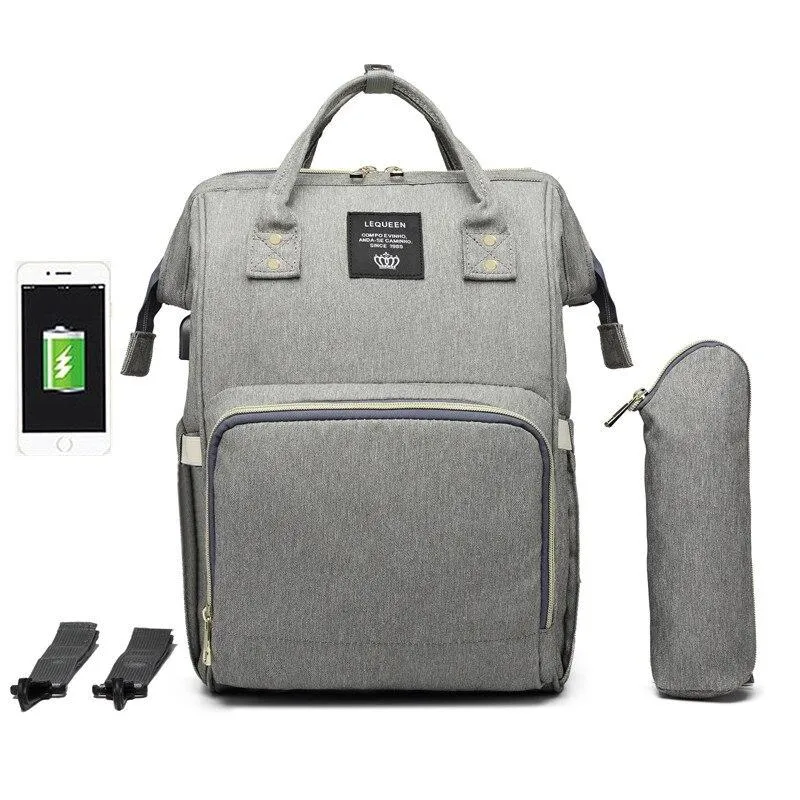 Waterproof Diaper Bag with USB Charging Port