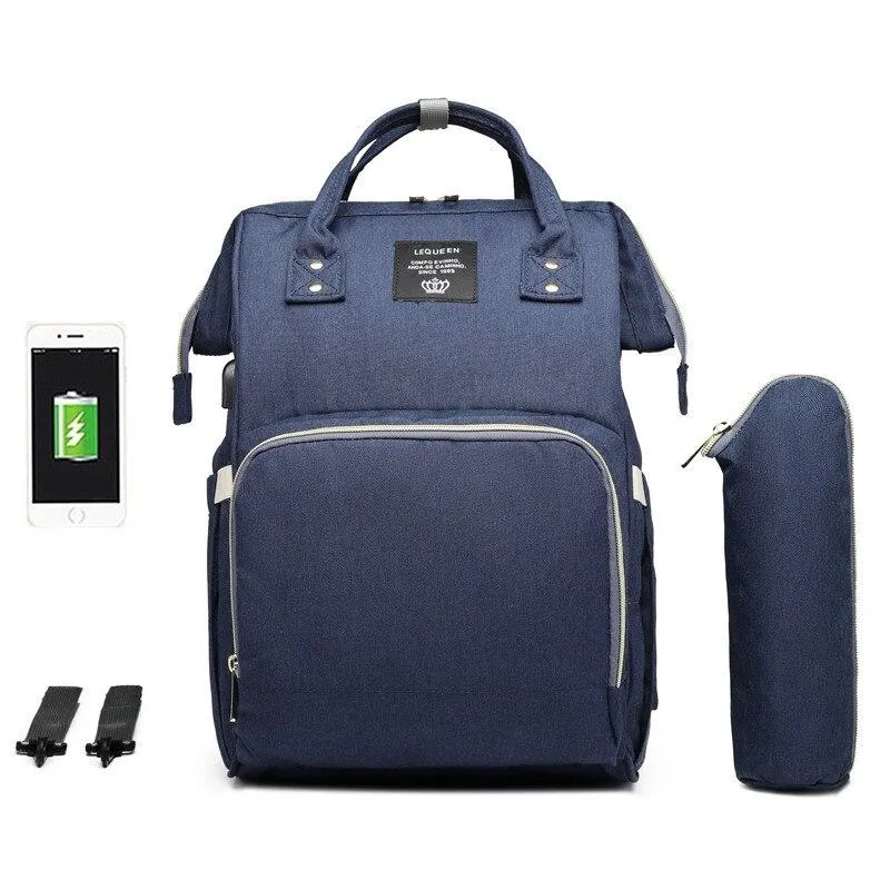 Waterproof Diaper Bag with USB Charging Port
