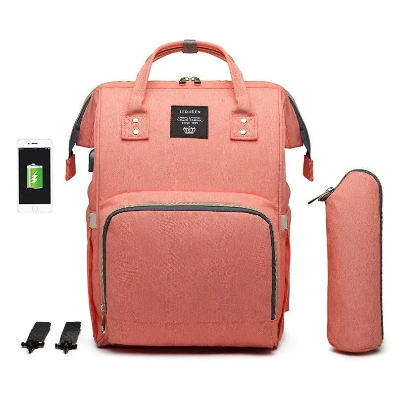 Waterproof Diaper Bag with USB Charging Port
