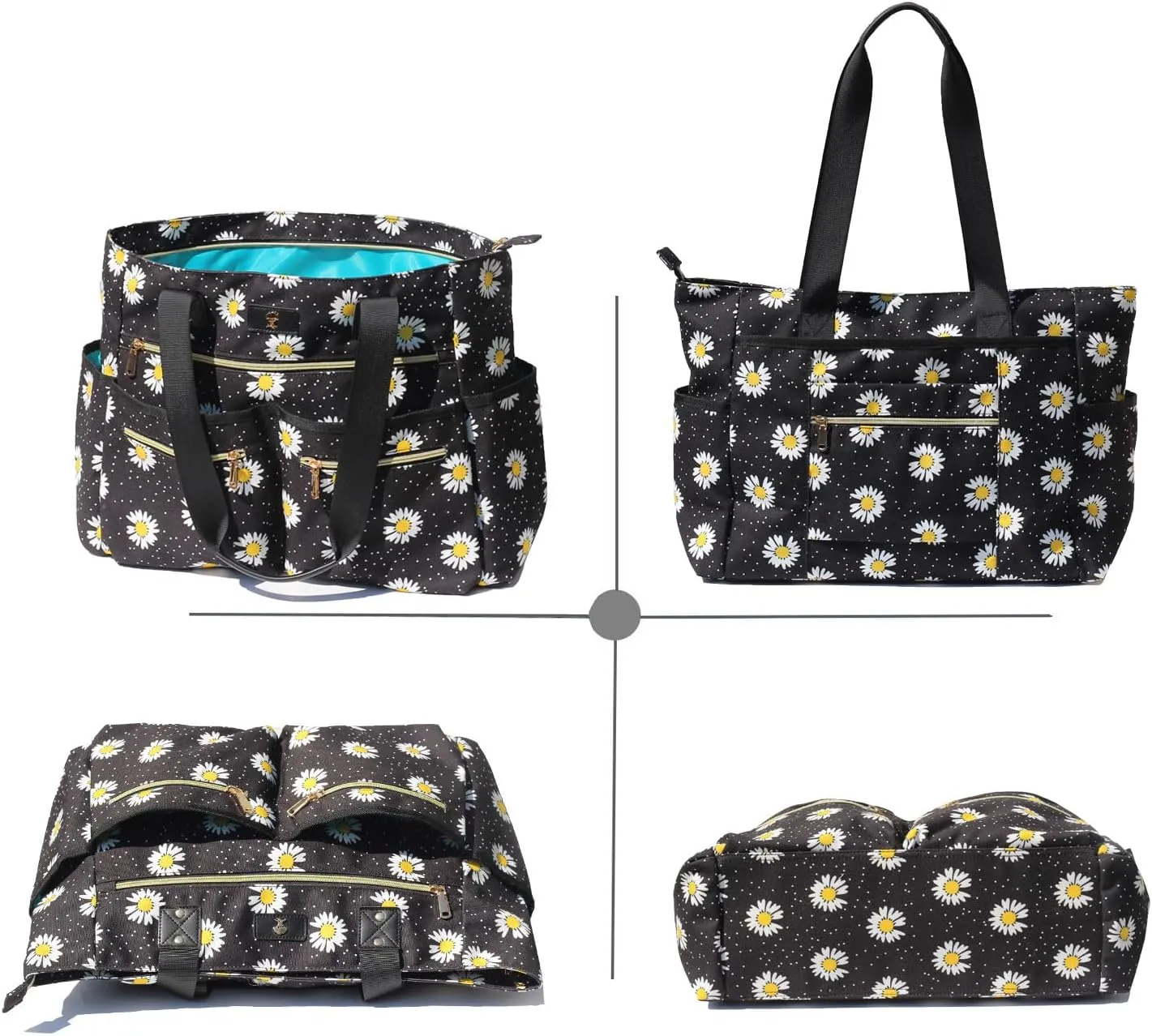 Weekender Bag Carry On Bag Overnight Tote Travel Duffle with 13 Pockets for Travel,WorkGym,Beach,Teacher,Nurse