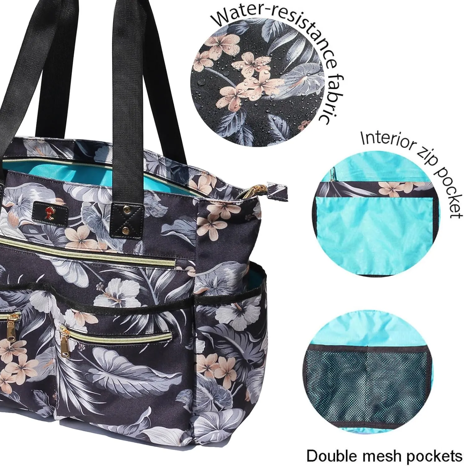 Weekender Bag Carry On Bag Overnight Tote Travel Duffle with 13 Pockets for Travel,WorkGym,Beach,Teacher,Nurse