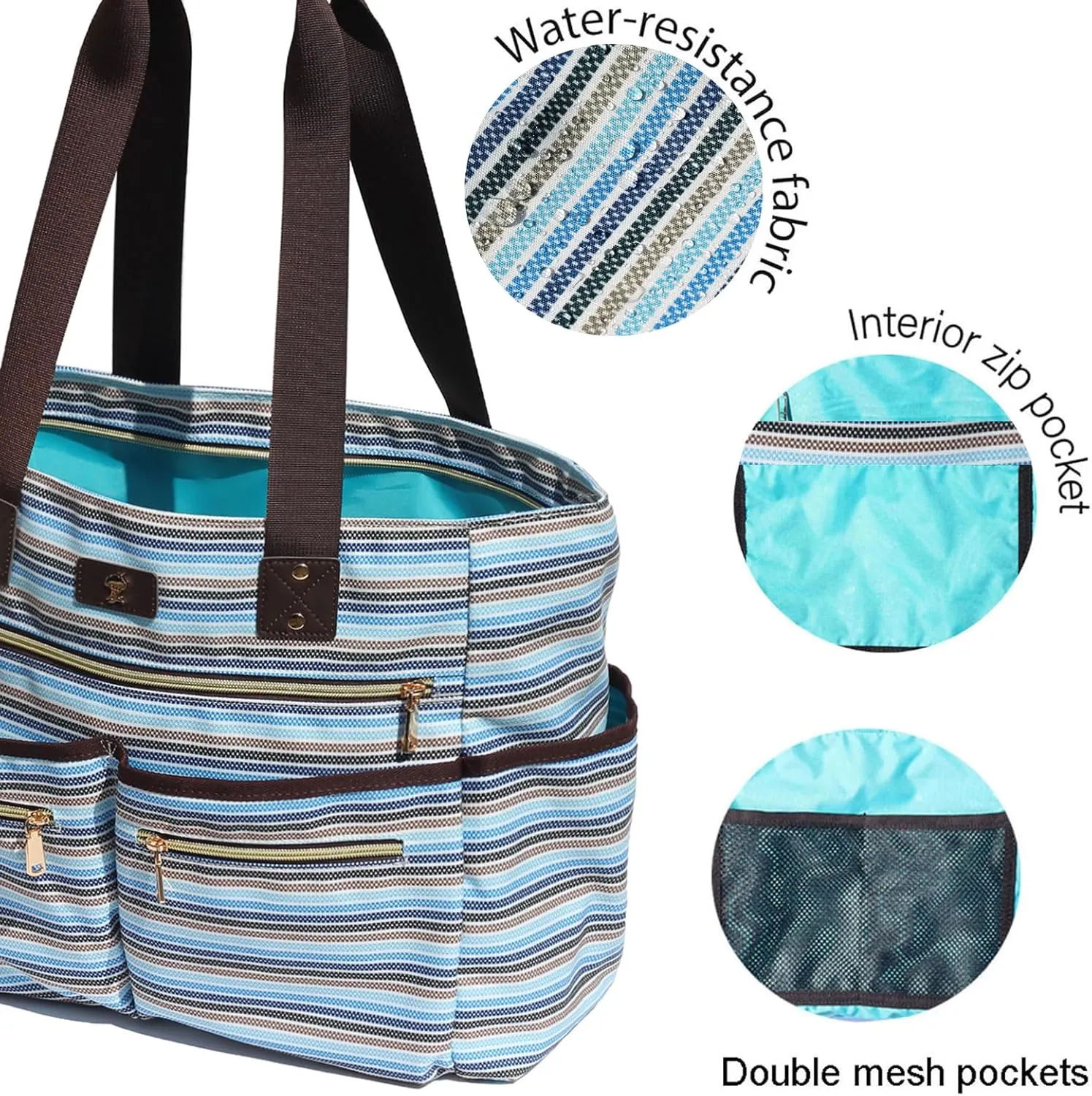 Weekender Bag Carry On Bag Overnight Tote Travel Duffle with 13 Pockets for Travel,WorkGym,Beach,Teacher,Nurse