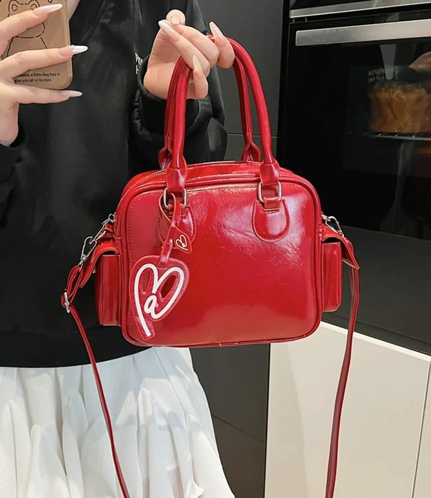 Women PU Leather Crossbody Bag Trendy Pillow Shoulder Purse Casual Satchel Travel Dating Work