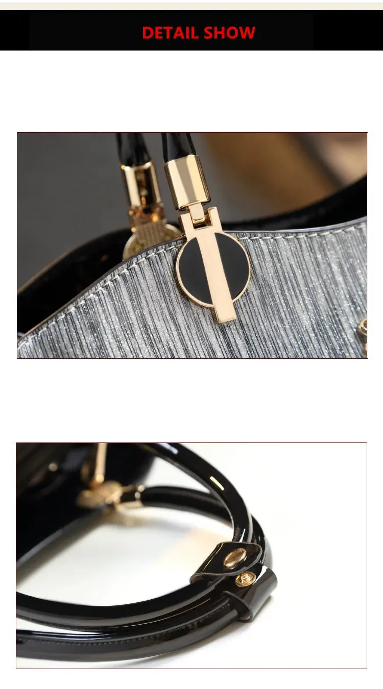 Women's Patent Leather Messenger Shoulder Handbag