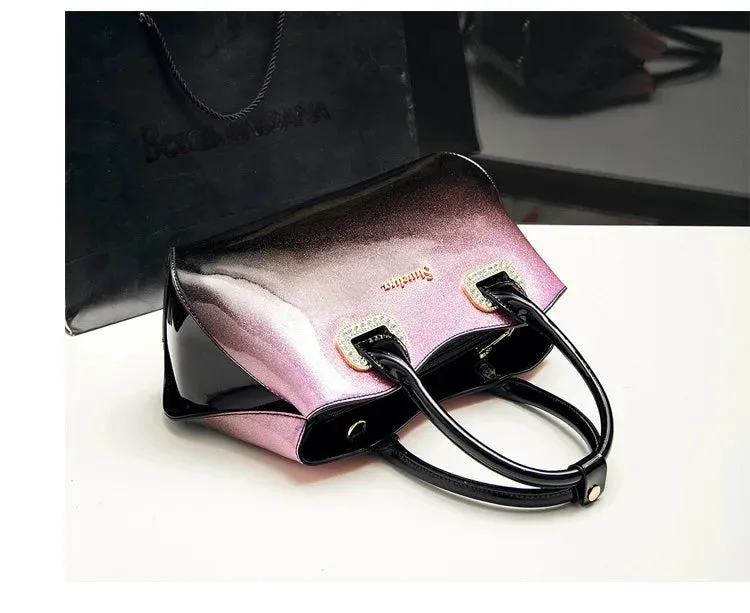 Women's Patent Leather Messenger Shoulder Handbag