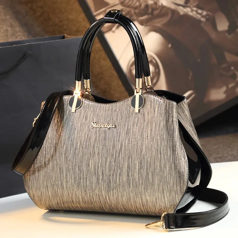 Women's Patent Leather Messenger Shoulder Handbag