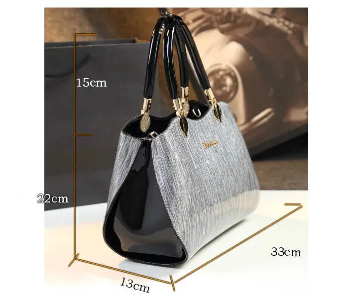 Women's Patent Leather Messenger Shoulder Handbag