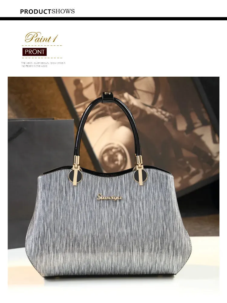 Women's Patent Leather Messenger Shoulder Handbag