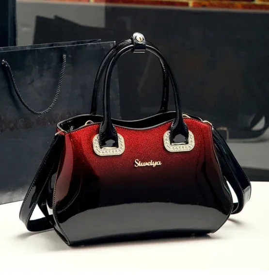 Women's Patent Leather Messenger Shoulder Handbag