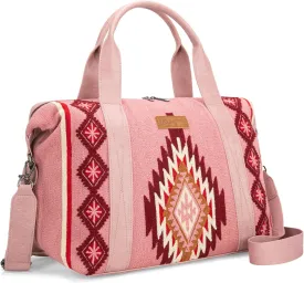 Wrangler Duffel Bag for Women Large Travel Weekender Bag Designer Tapestry Carry On Bags, Pink